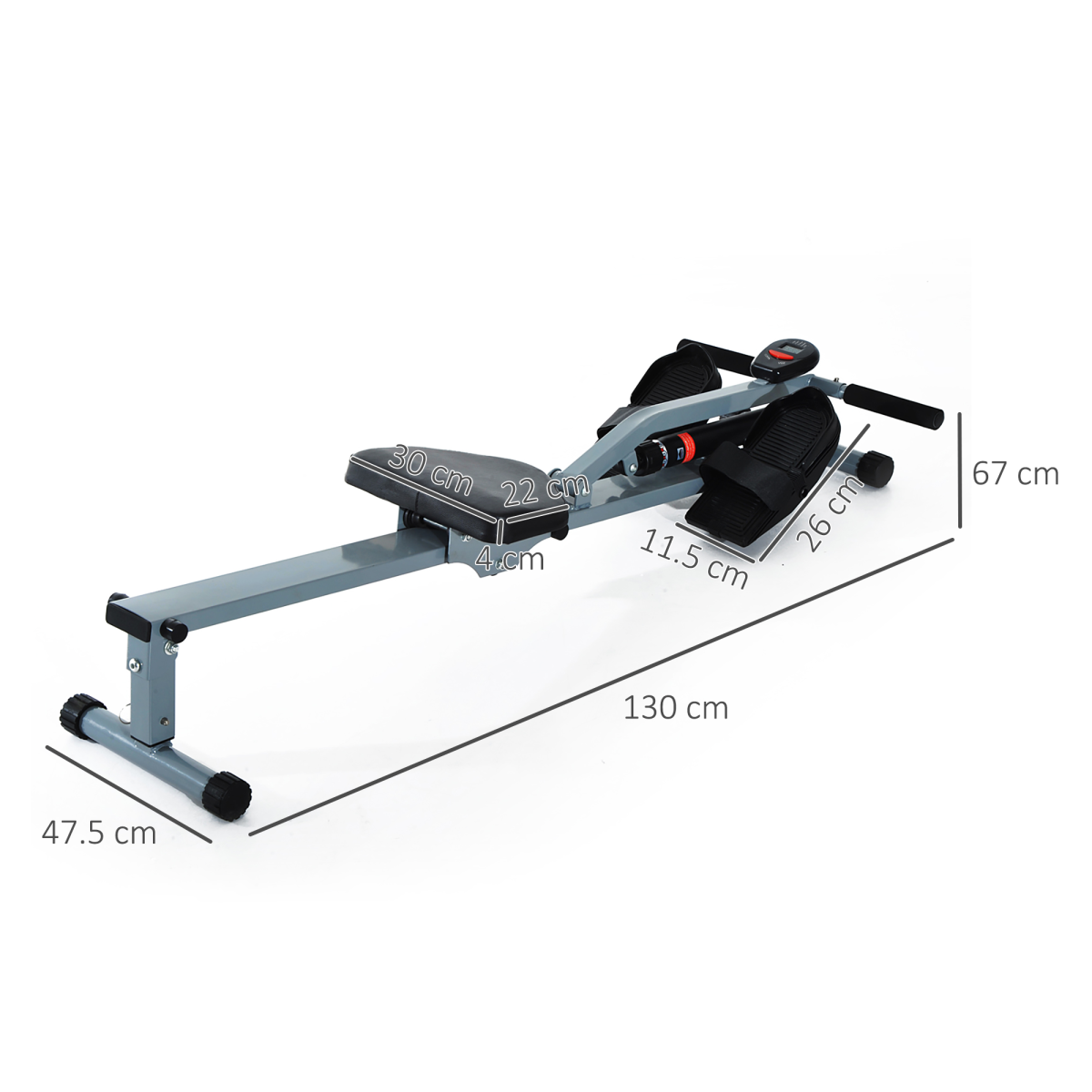 12-Level Adjustable Rowing Machine for Complete Home Gym Fitness Experience - All Round Fitness
