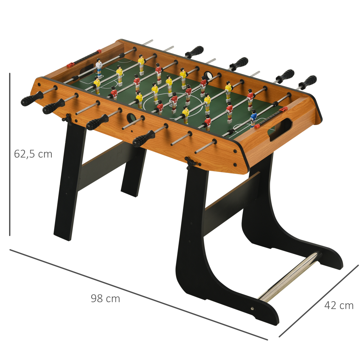 Folding Foosball Table – Compact Mini Football Game for Kids & Families