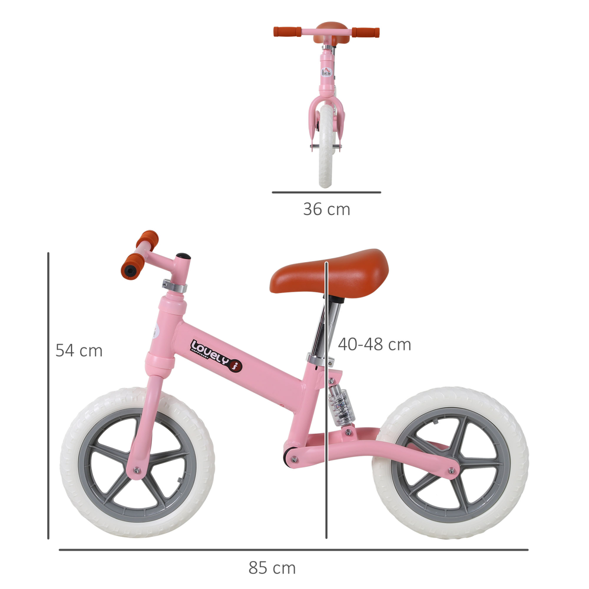 Kids Balance Bike with Adjustable Seat – No Pedals Training Bicycle for Ages 2-5 Years