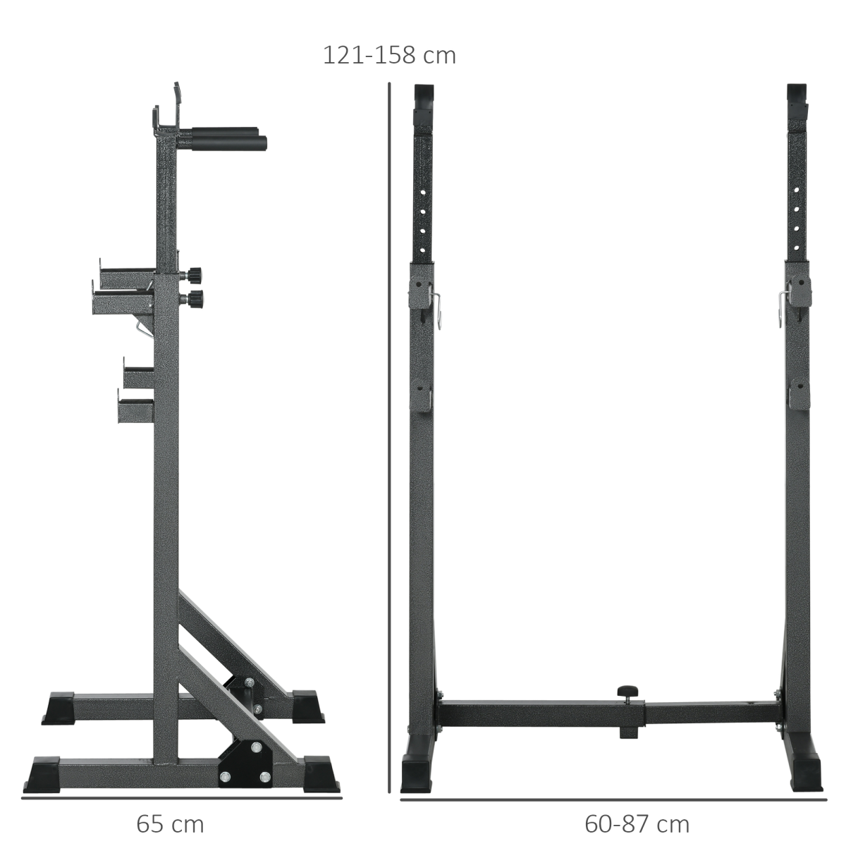 SPORTNOW Adjustable Heavy Duty Squat Rack - Ultimate Home Gym Companion! - All Round Fitness