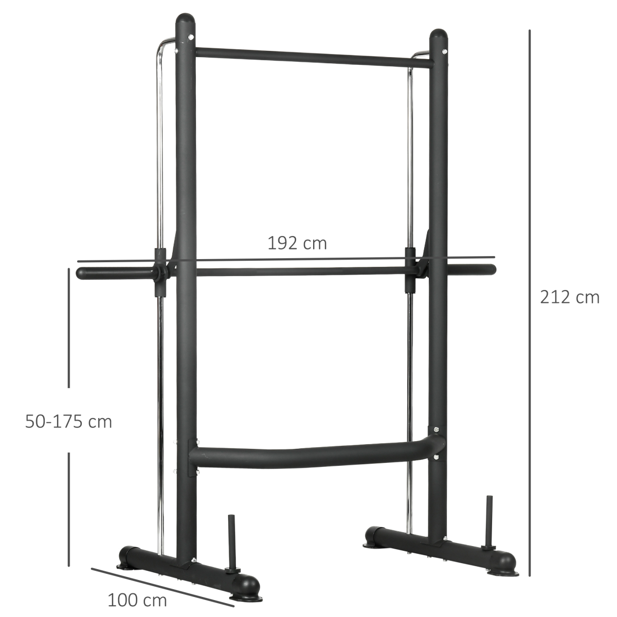 Adjustable Squat Rack with Pull-Up Bar & Barbell Bar – Multi-Function Home Gym Station