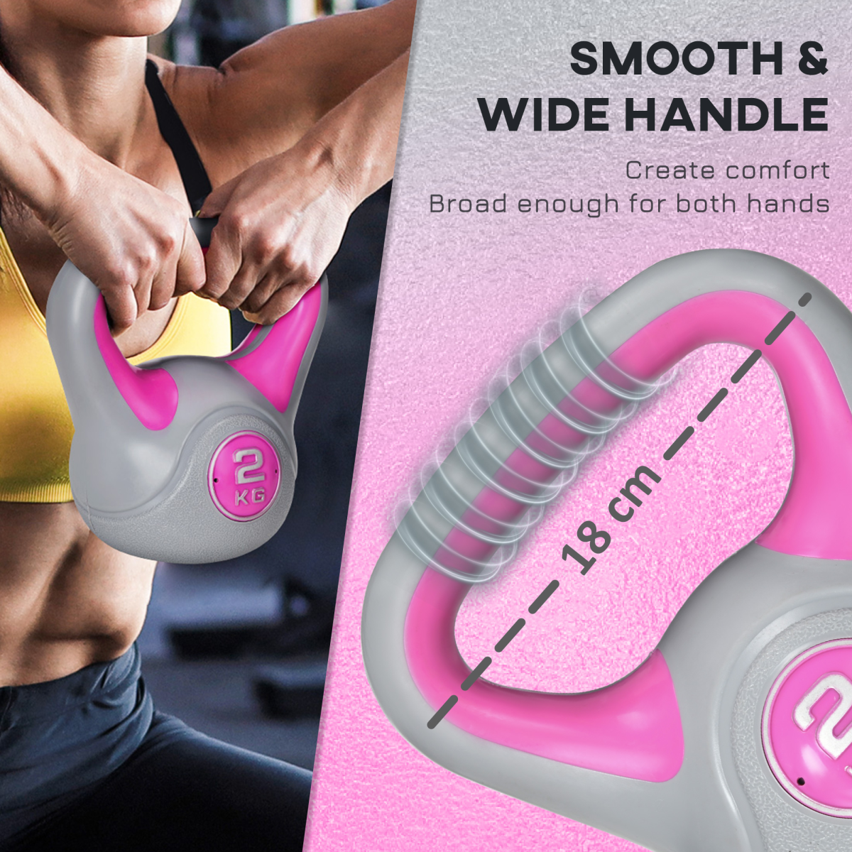 SPORTNOW 2kg Stylish Kettlebell - Unlock Your Home Workout Potential! - All Round Fitness