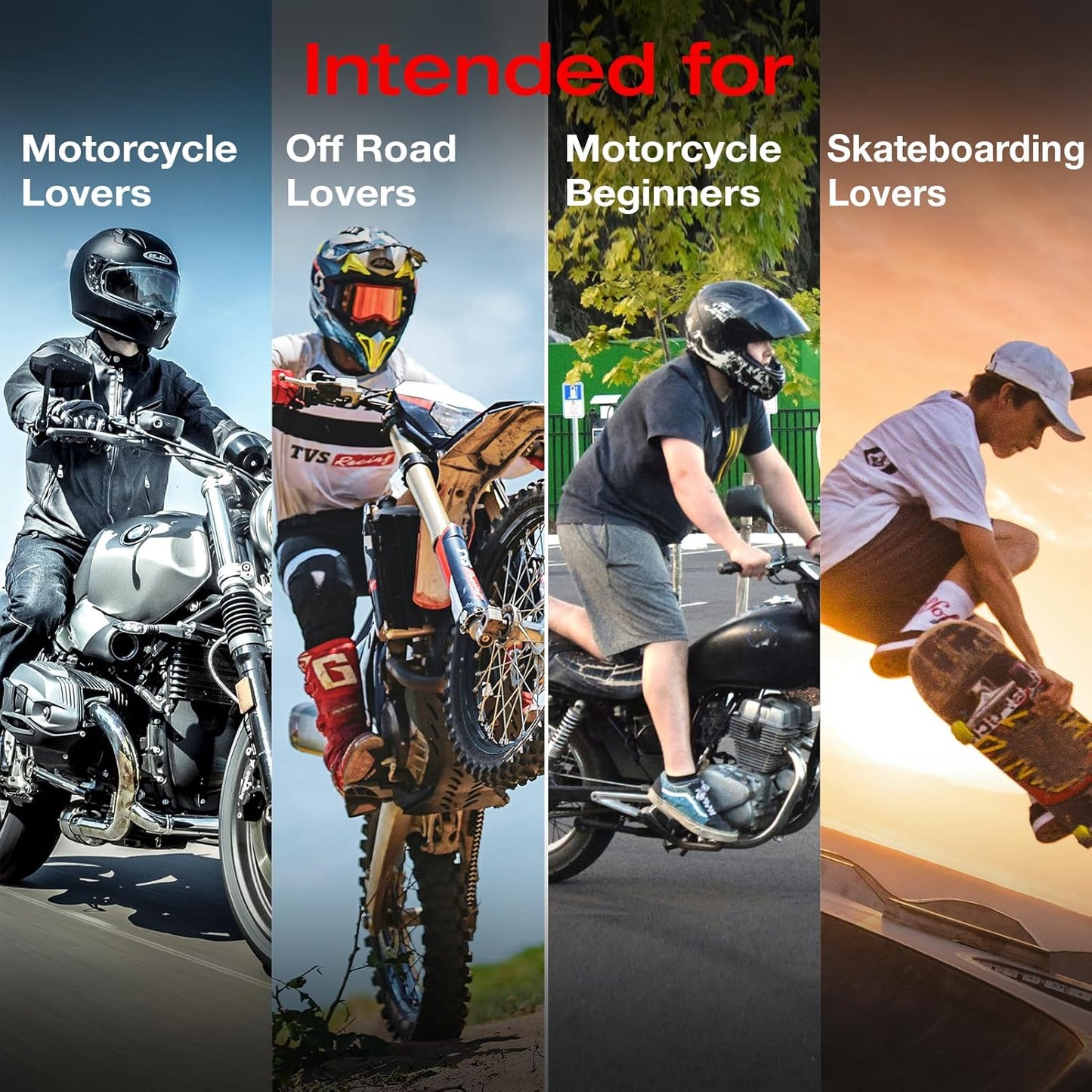 Motorbike Knee Pads CE Level 1 | Anti-Slip Motocross Knee Guards & Adjustable Powersport Armor for Adults