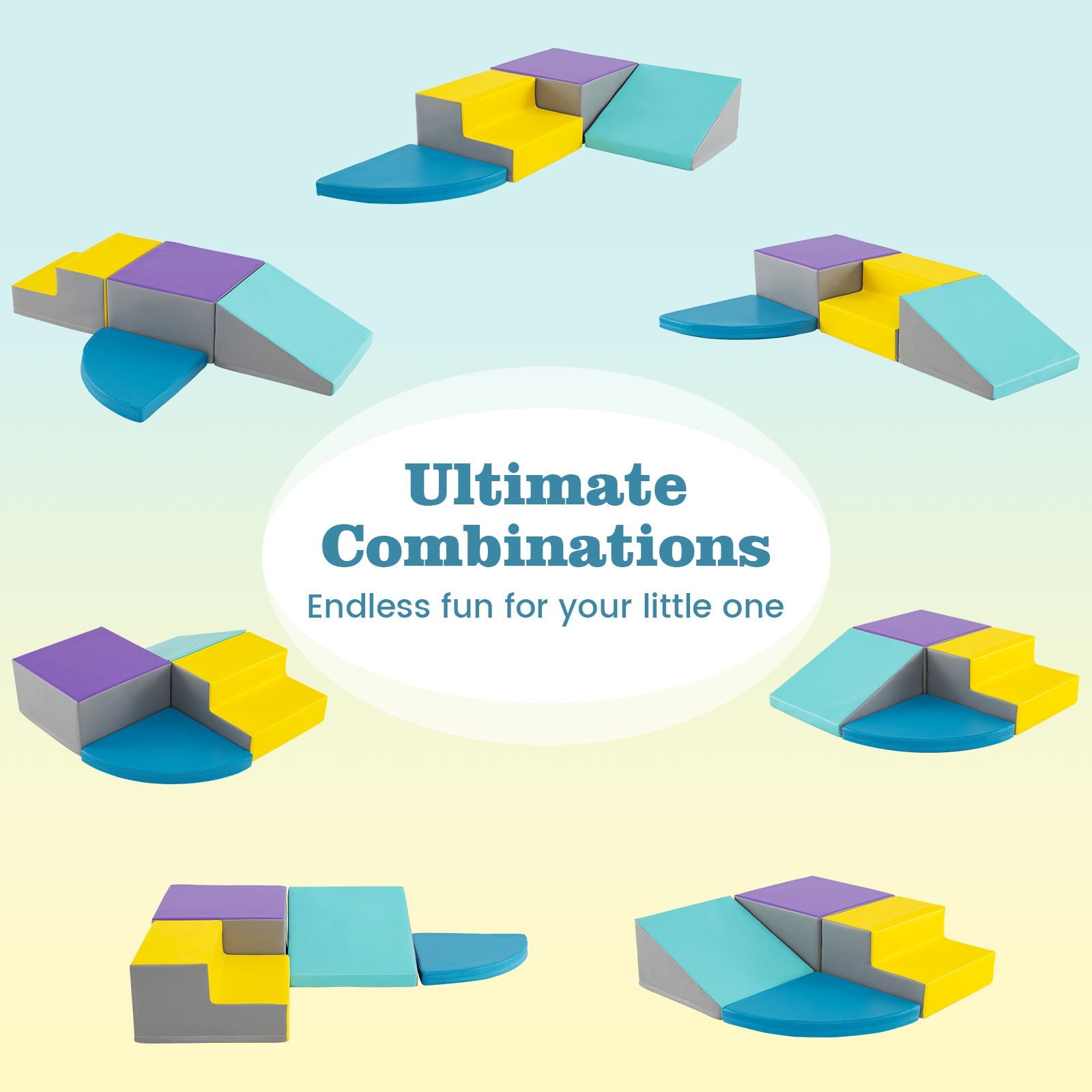 4-Piece Infant Foam Climbing and Crawling Play Set