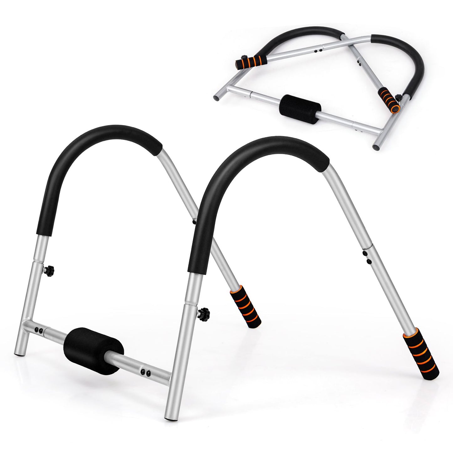 Foldable Ab Trainer with Padded Headrest and Handles for Whole Body Workout