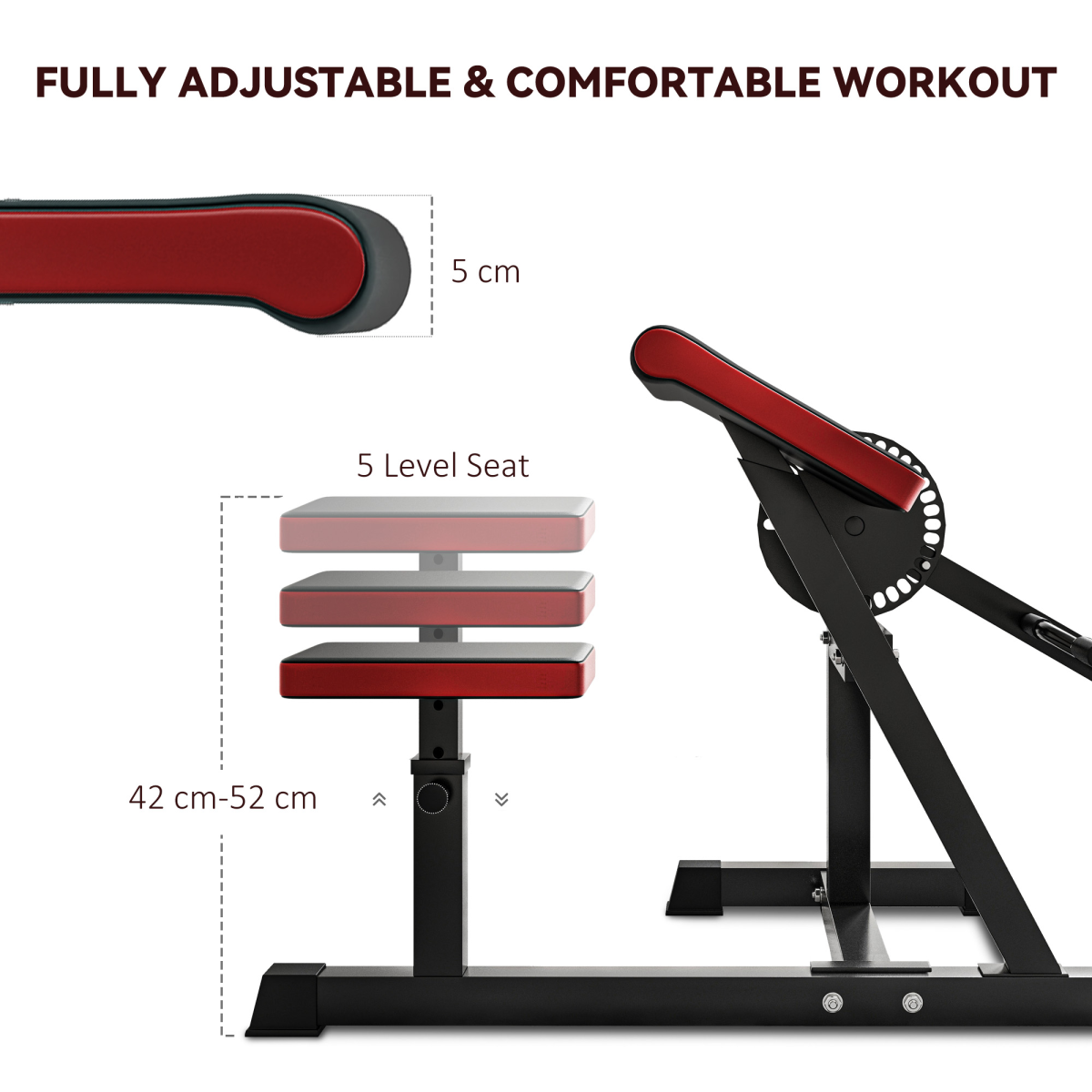 SPORTNOW Adjustable Preacher Curl Bench - Elevate Your Home Workout Game! - All Round Fitness
