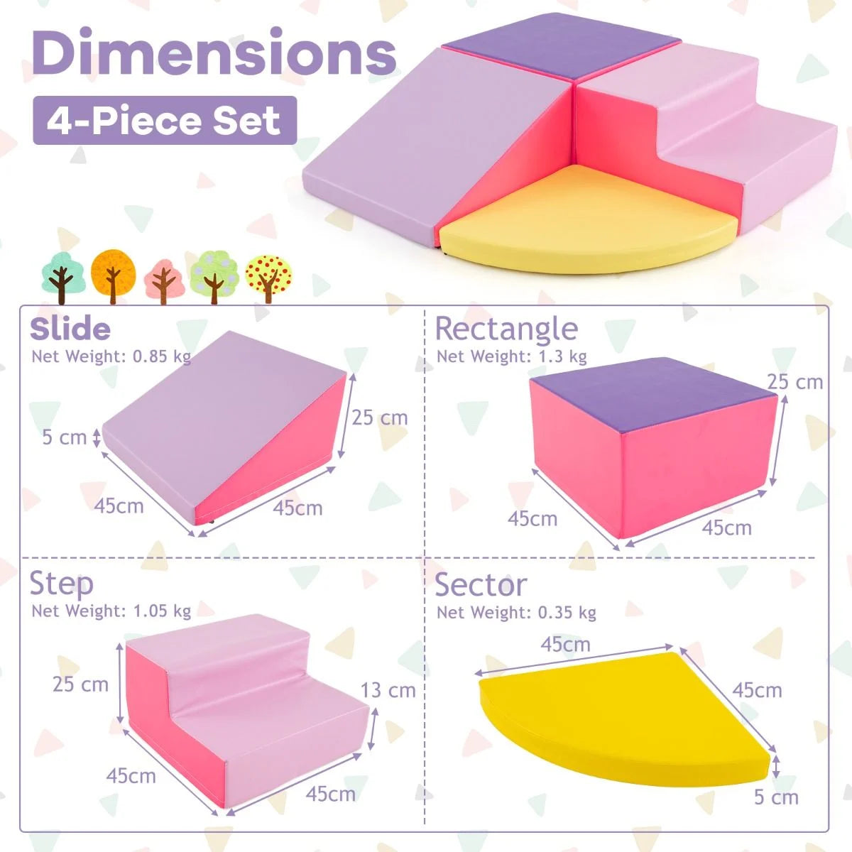 4-Piece Infant Foam Climbing and Crawling Play Set