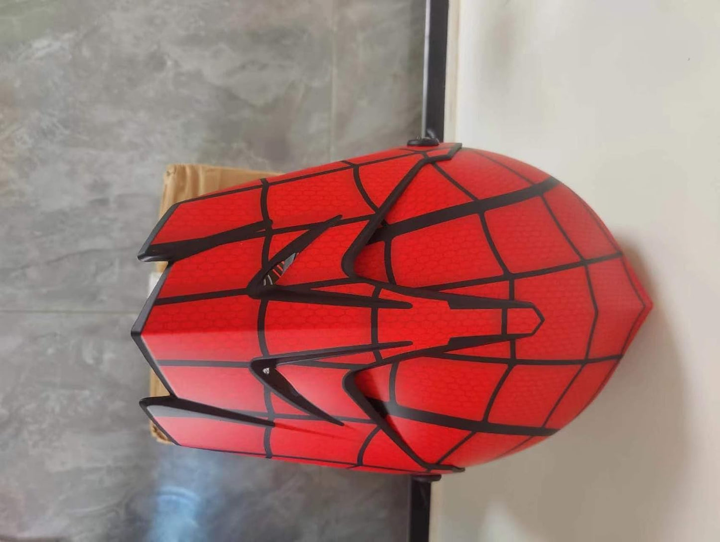 Full Face Red & Black Web Motocross Helmet Set – DOT Certified MTB MX ATV Dirt Bike Helmet with Goggles, Gloves & Mask | Adults & Youth Sizes