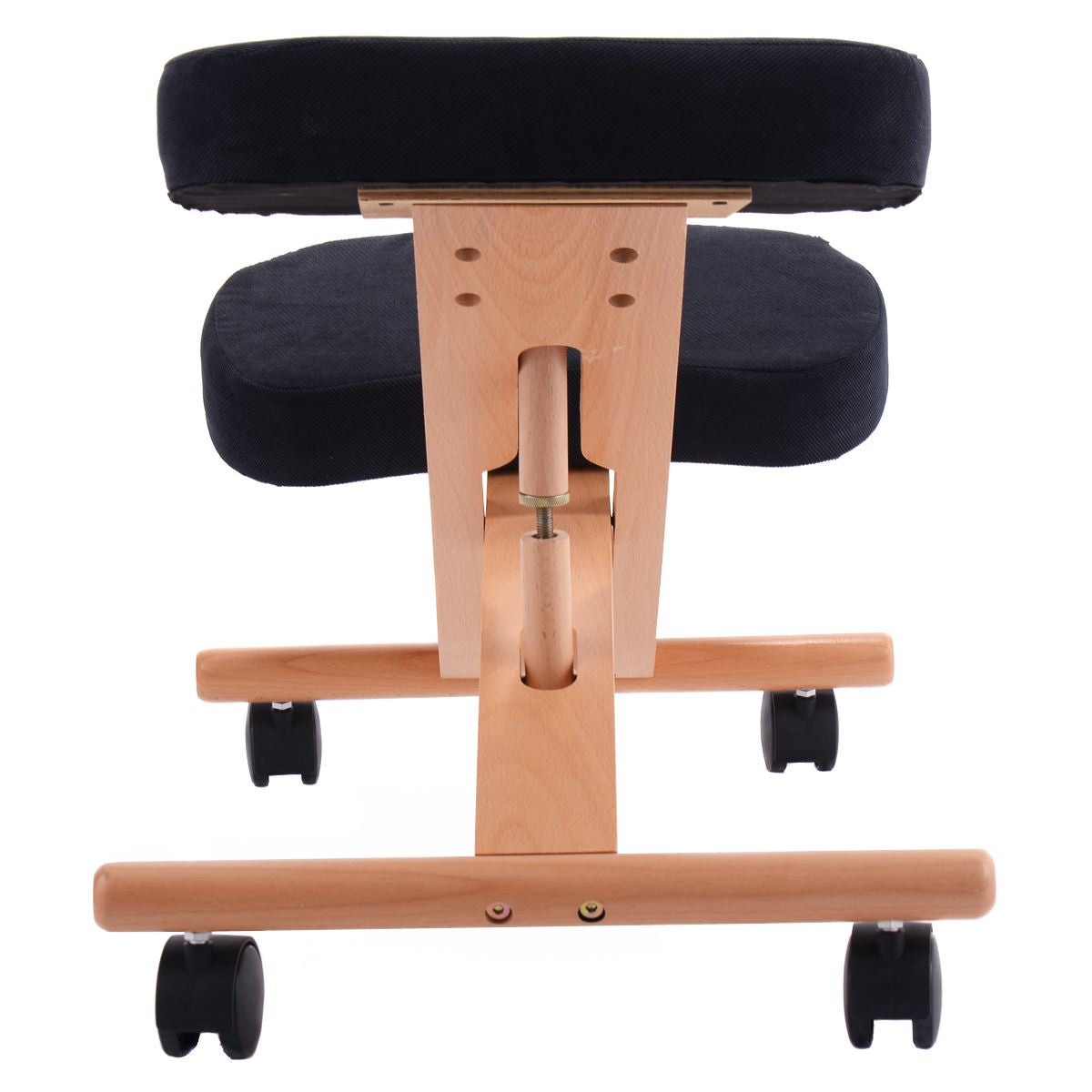 Adjustable Wood Posture Stool for Enhanced Comfort in Gaming and Computer Work