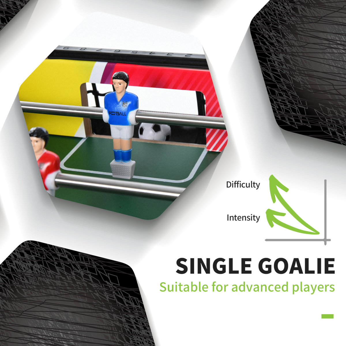 Classic 2.8FT Football Table - Ultimate Pub Game for Home Fun & Competition! - All Round Fitness