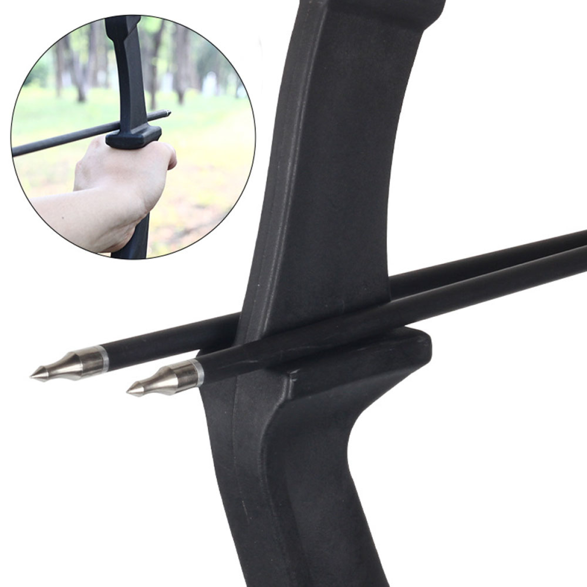 53" Takedown Recurve Bow Set with 6 Fiberglass Arrows, 40lbs Draw Weight – Archery Hunting & Target Practice