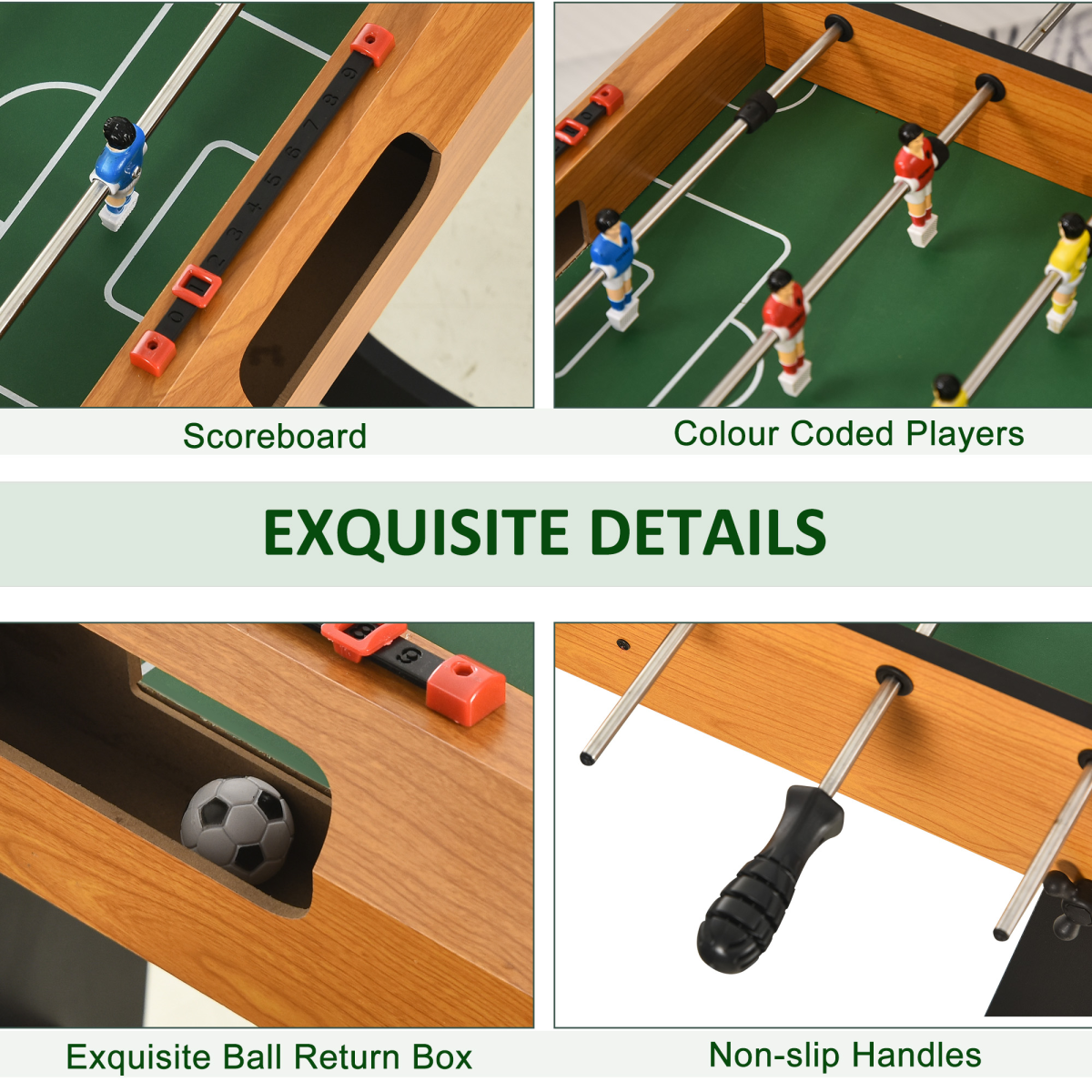 Folding Foosball Table – Compact Mini Football Game for Kids & Families