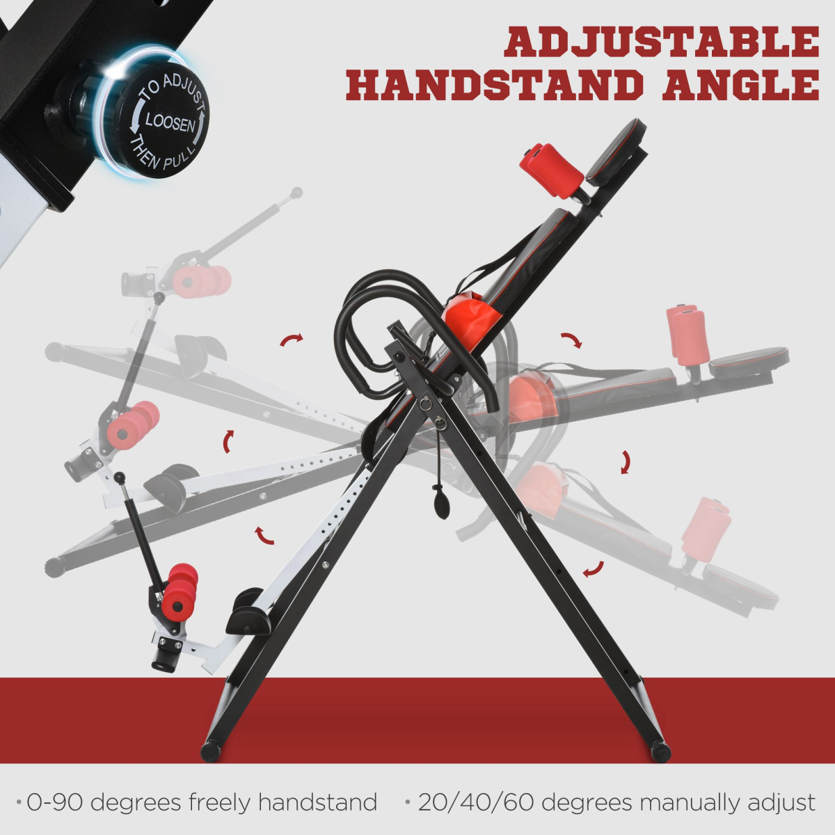 Ultimate Adjustable Inversion Table with Safety Belt for Pain Relief - HOMCOM - All Round Fitness