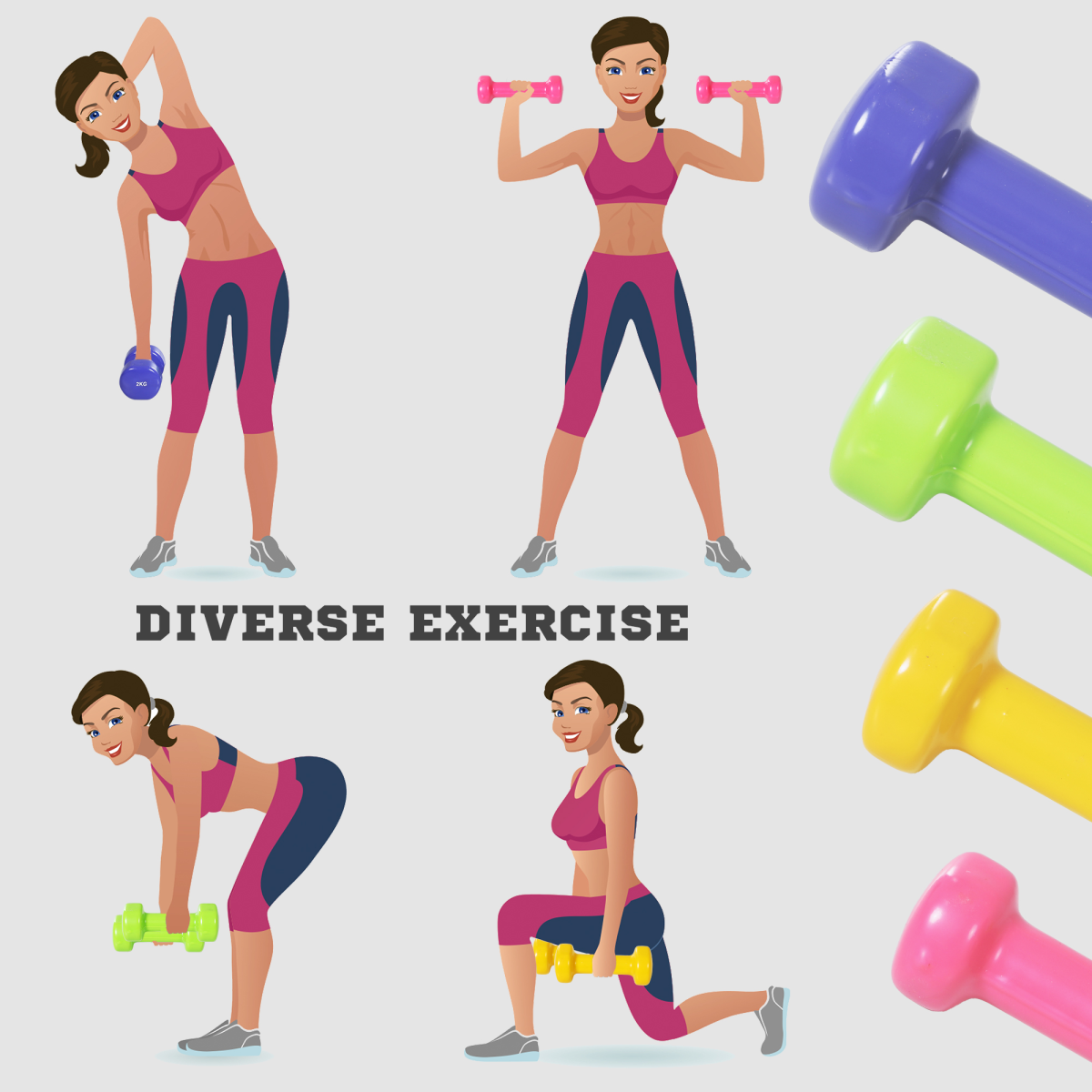 Vibrant 10kg Dumbbell Set with Case - Elevate Your Home Workout Experience! - All Round Fitness