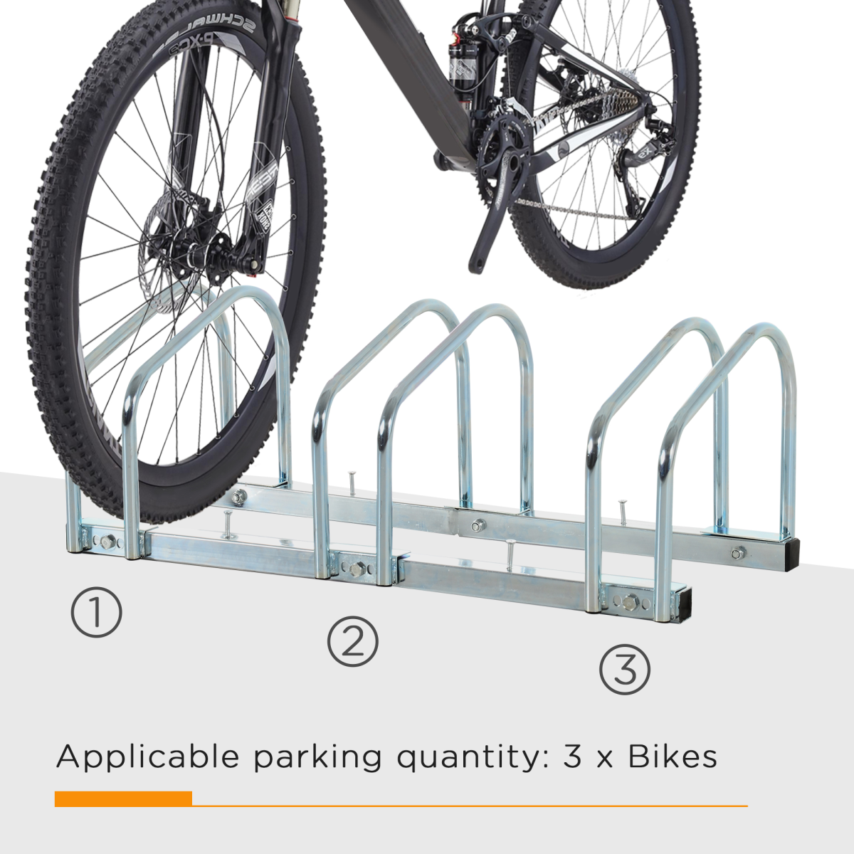 Triple Bike Storage Rack - Durable Locking Stand for Sheds & Garages - All Round Fitness