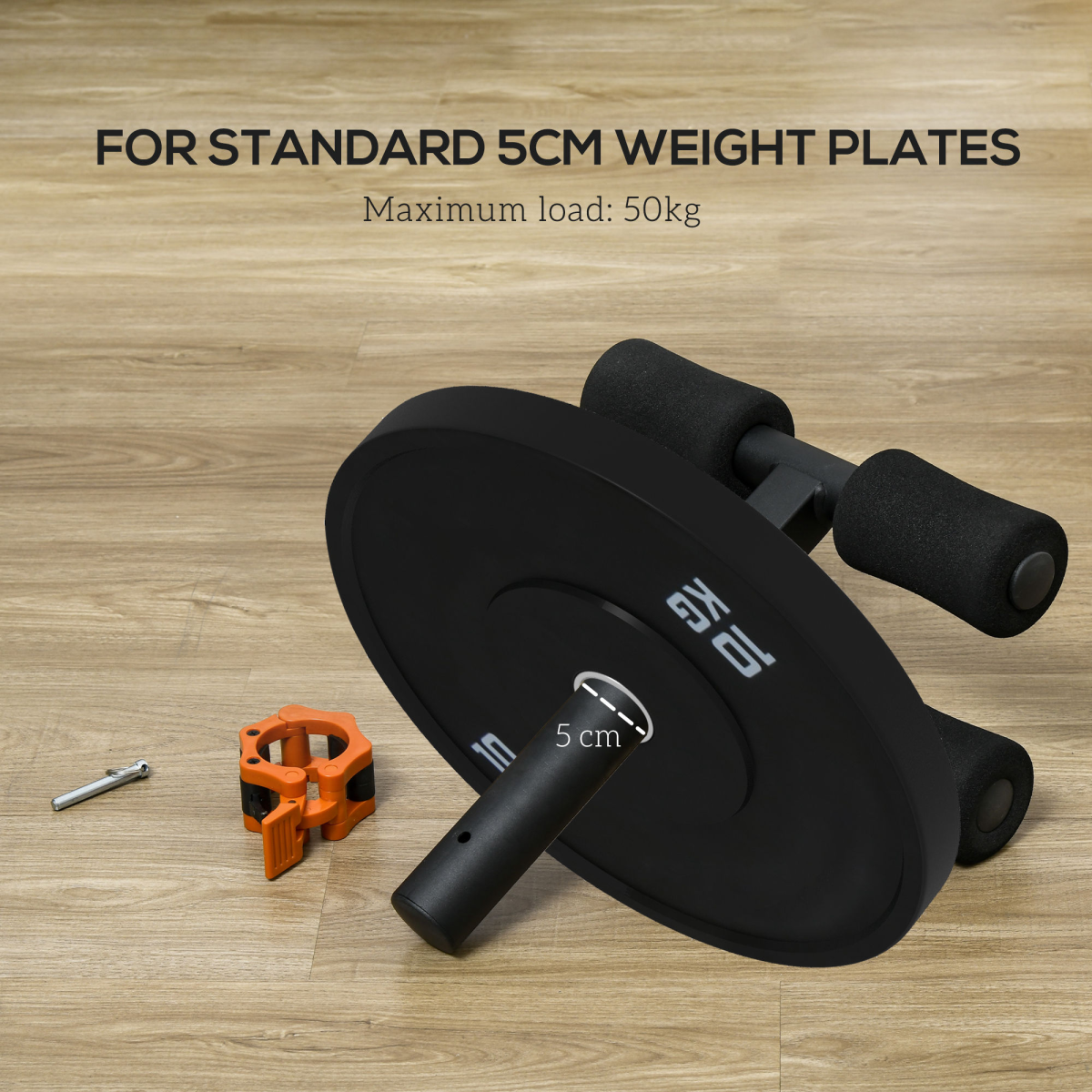 Olympic Tib Bar Tibialis Trainer – Fits 2" Weight Plates, Foam Padded