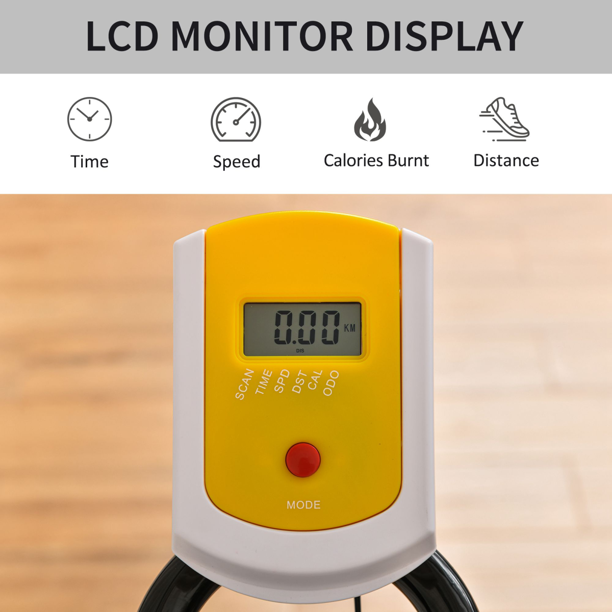 Exercise Bike with 6kg Flywheel & Belt Drive – Adjustable Resistance, LCD Monitor, 150kg Max Load - All Round Fitness