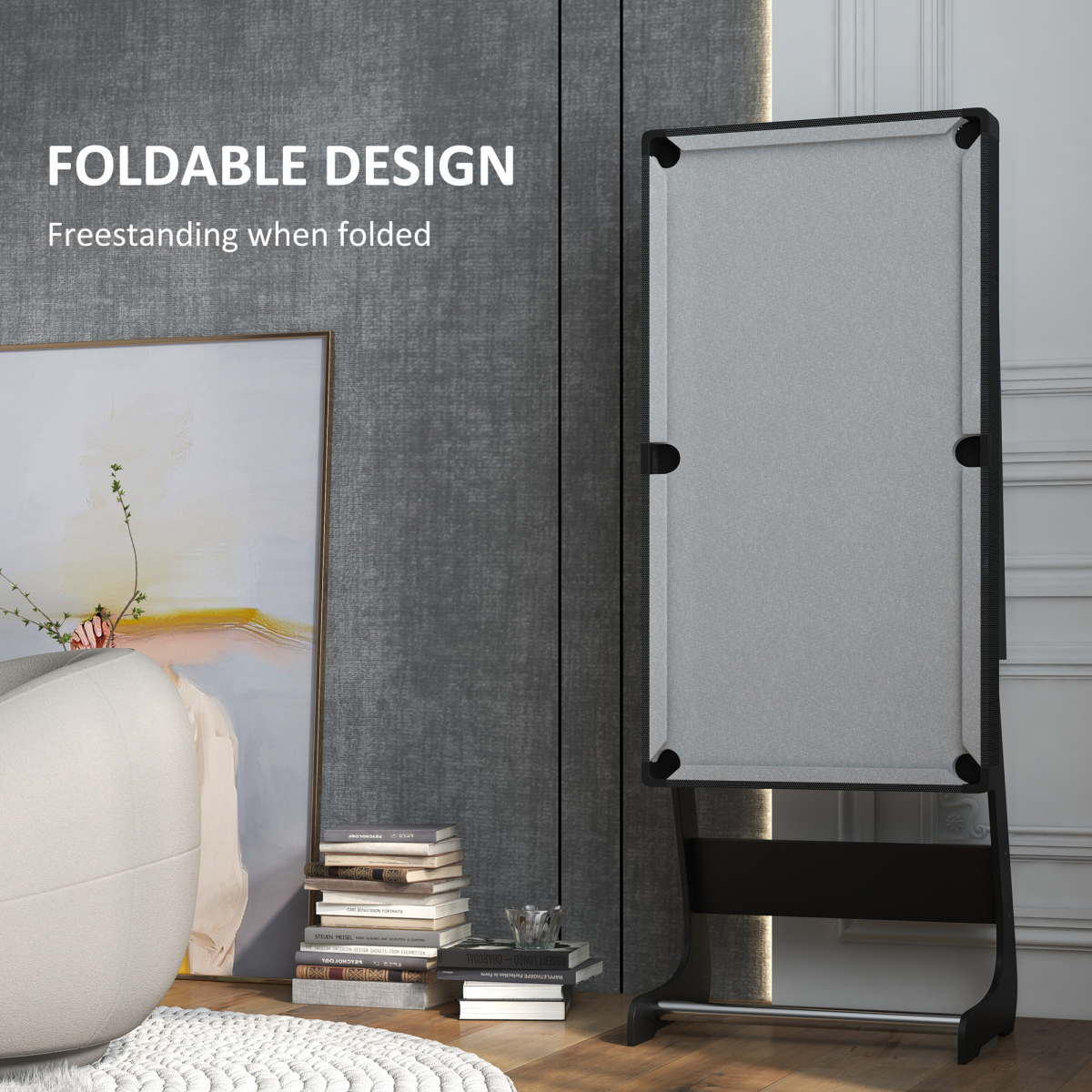 3.5ft Folding Billiard Table Set with Cues, Balls, Chalk, Triangle & Brush - All Round Fitness