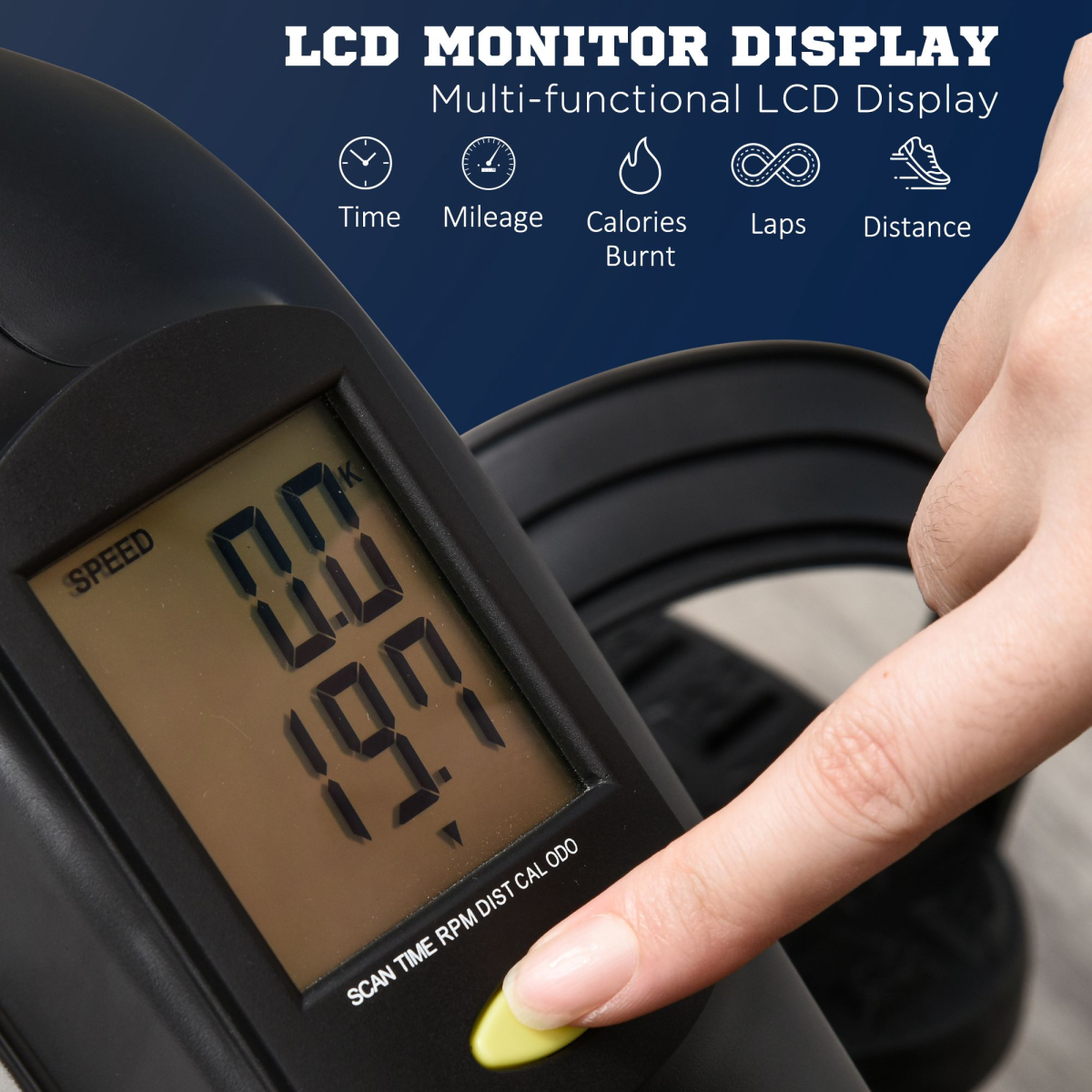 Portable Mini Magnetic Exercise Bike with LCD - 8 Resistance Levels, Compact Fit! - All Round Fitness