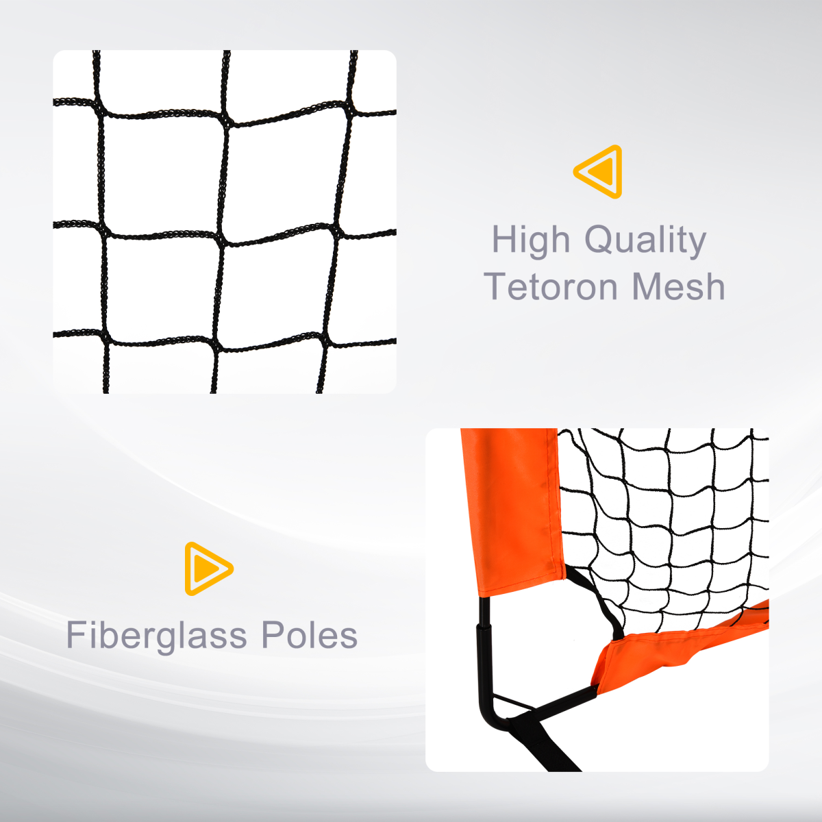 Foldable 6'x3' Outdoor Football Goal with All-Weather Net for All Ages - All Round Fitness