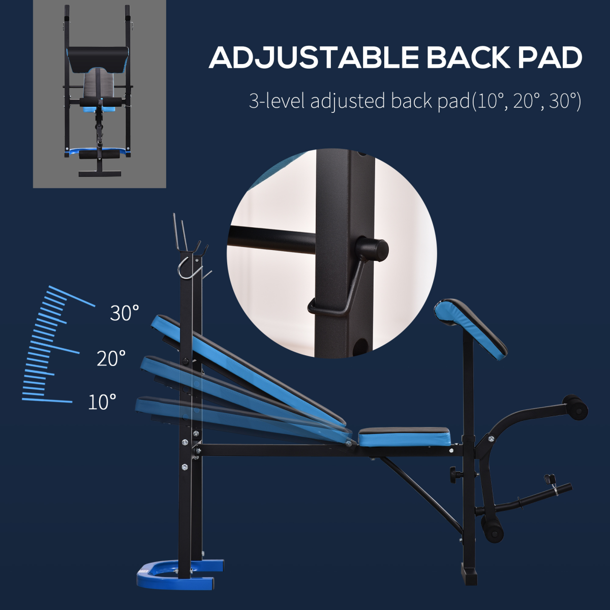Versatile Adjustable Weight Bench with Leg Developer for Home Gym Power - All Round Fitness