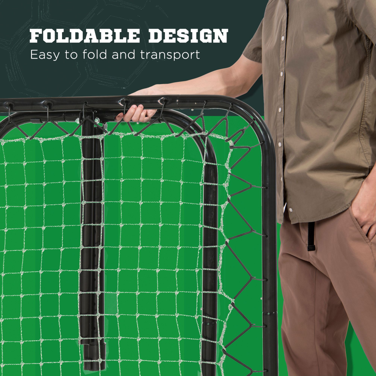 Multi-Angle Rebounder Net for Football & Baseball Training by HOMCOM - All Round Fitness