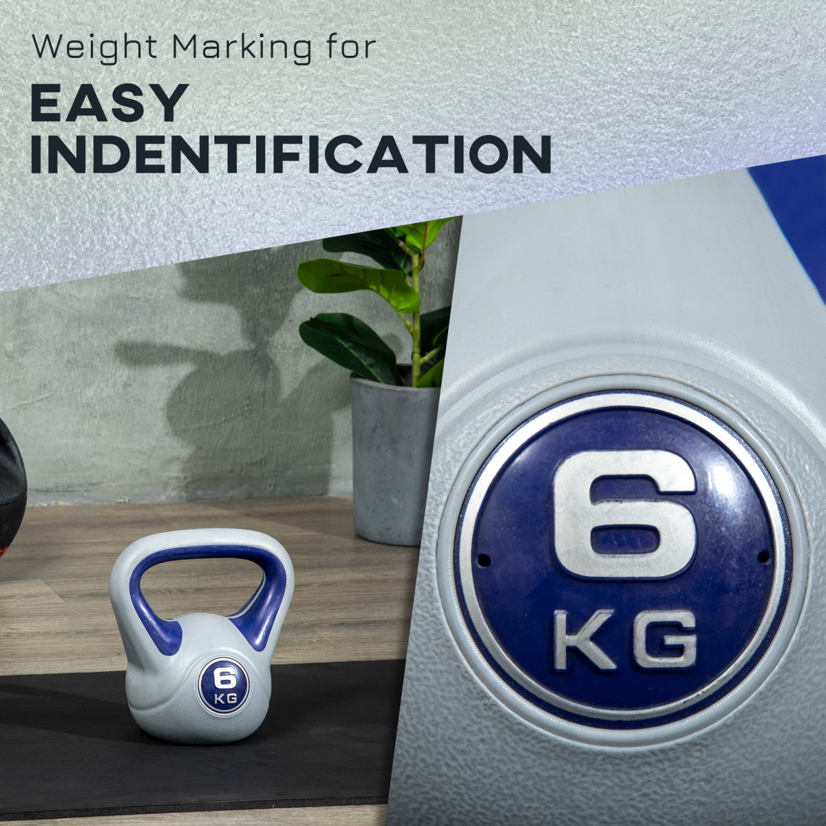 SPORTNOW 6kg Kettlebell: Versatile Home Gym Workout Tool in Purple & Grey - All Round Fitness