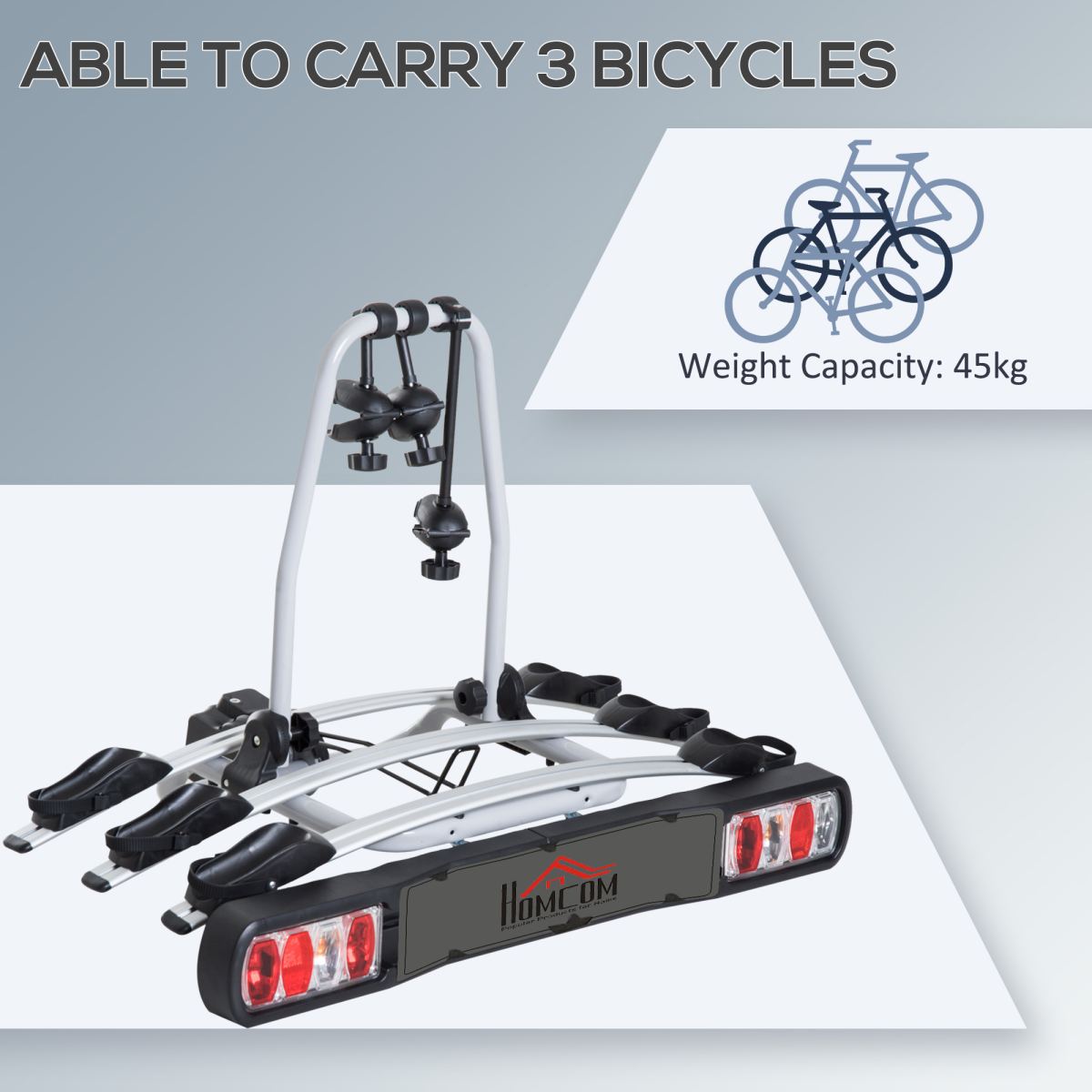 Easy-Load Rear-Mounted Bike Rack with Lights - Perfect for Cycling Adventures! - All Round Fitness