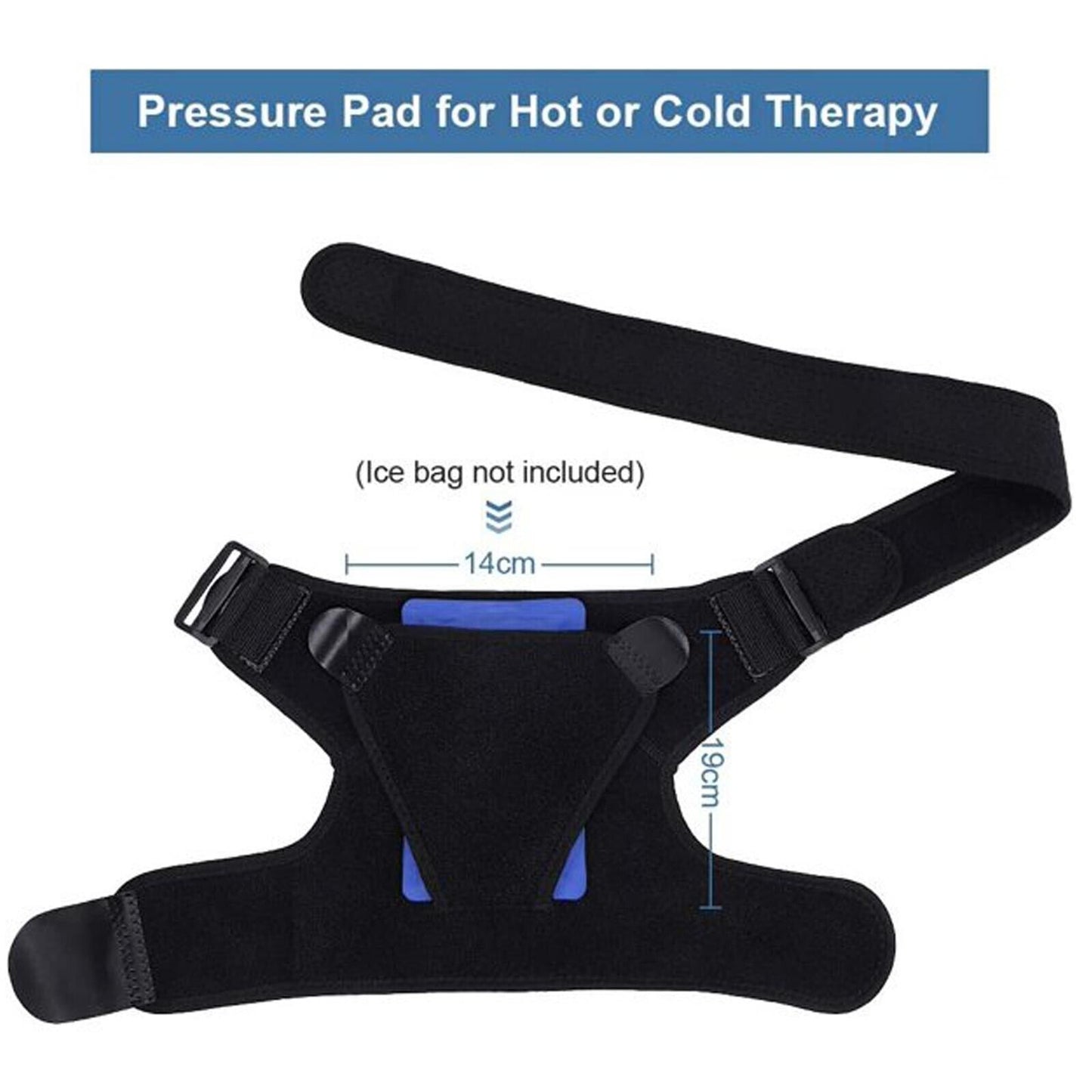 Adjustable Shoulder Brace – Rotator Cuff Support Strap for Injury, Dislocation & Compression (Left/Right, Unisex)