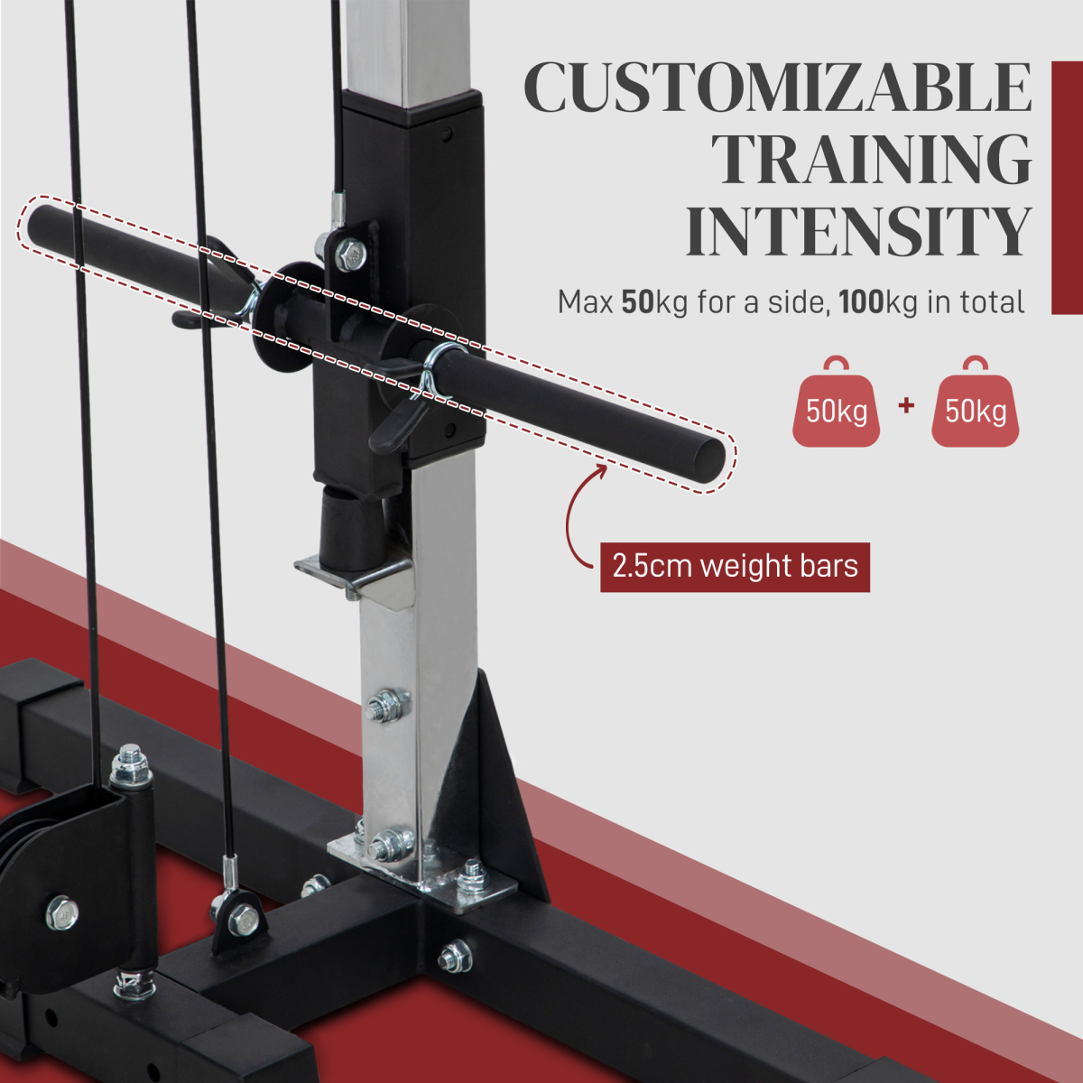 Cable Crossover Machine – Adjustable Pulley System for Full Body Strength Training