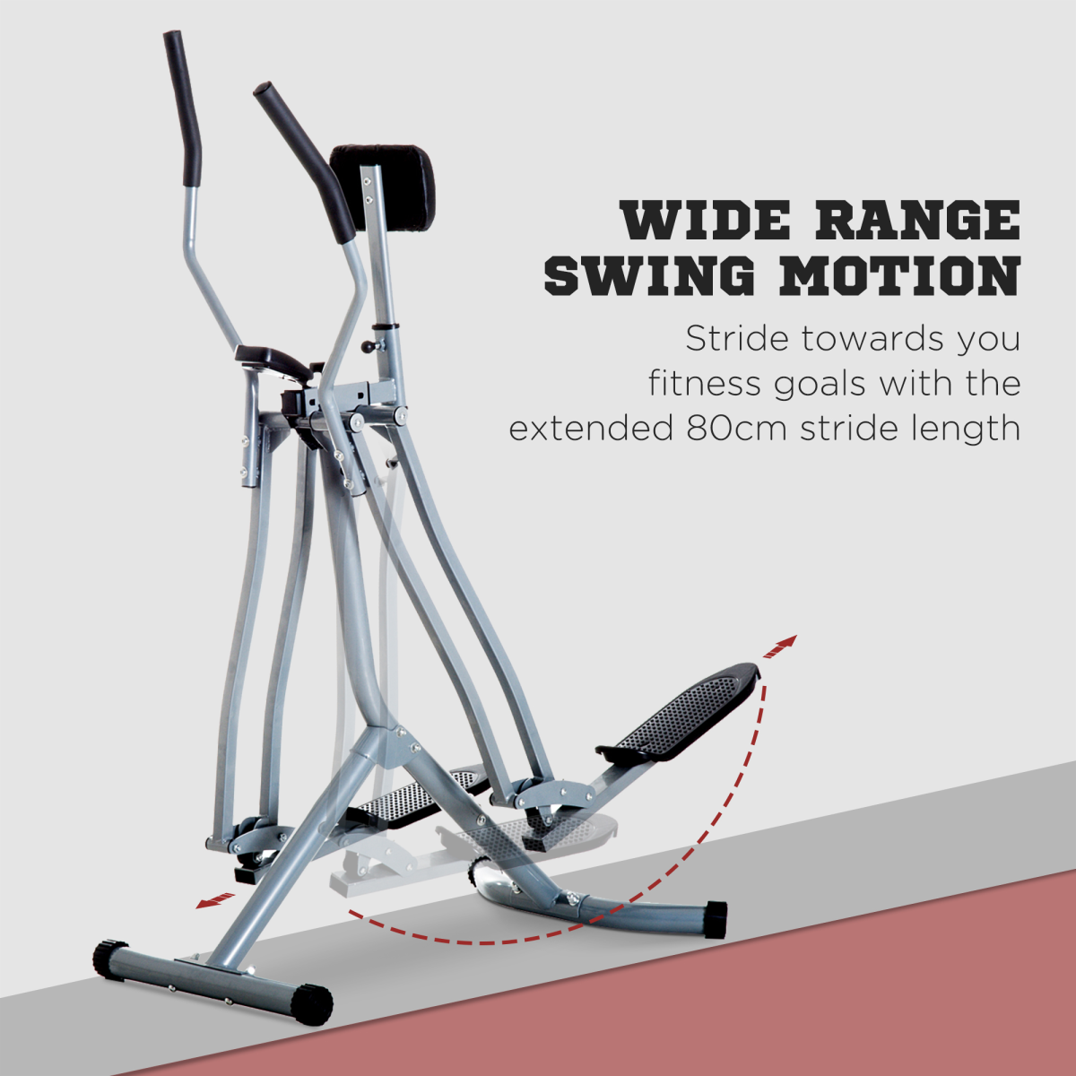Air Walker Glider Cross Trainer - Total Body Workout & LCD Monitor for Home Gym - All Round Fitness