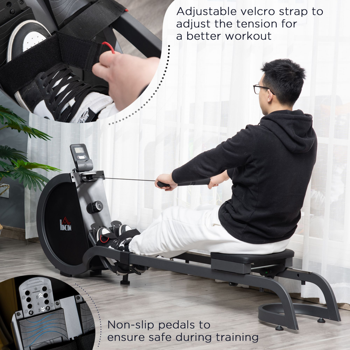 Compact Magnetic Rowing Machine with 16 Resistance Levels for Ultimate Fitness - All Round Fitness