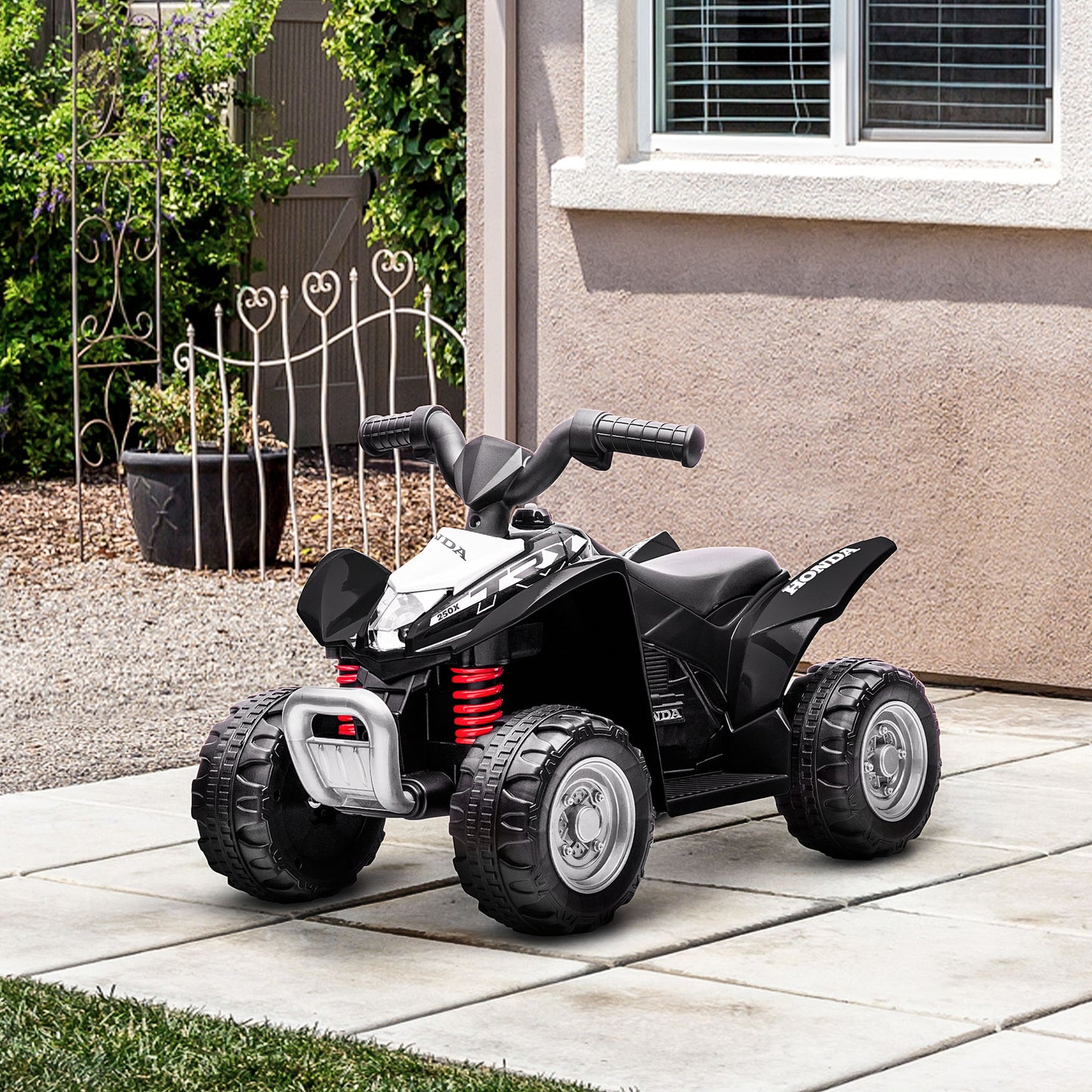Honda Licensed 6V Kids Electric Quad Bike Ride-On ATV – Black (Ages 1.5-3)