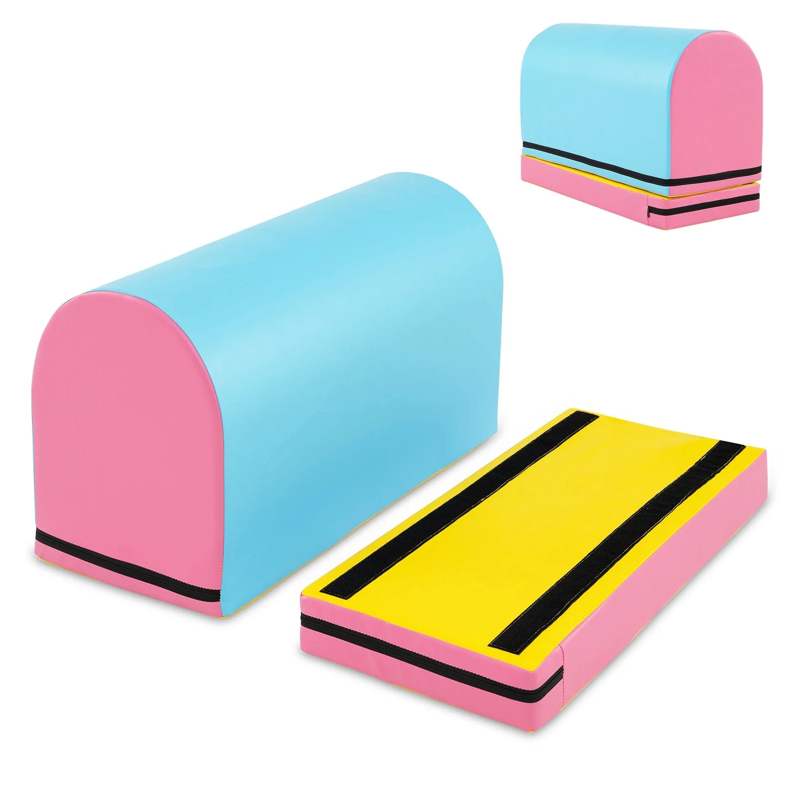 Mailbox Tumbling Mat with Detachable Section & Carry Handle – Gymnastics Trainer for Kids