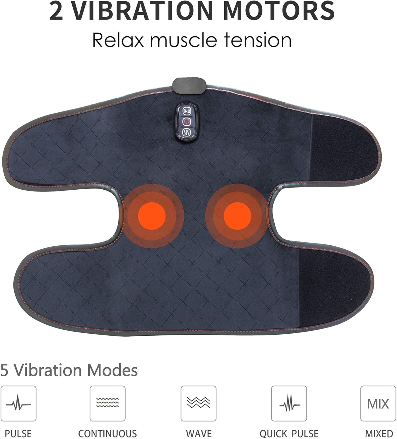 Comfier Heated Knee Massager with Vibration – Adjustable Knee and Leg Massager for Pain Relief & Relaxation | Soothing Heat Therapy with 5 Modes, 2 Heat Levels & Soft Velvet Fabric – Perfect Gift for Men & Women