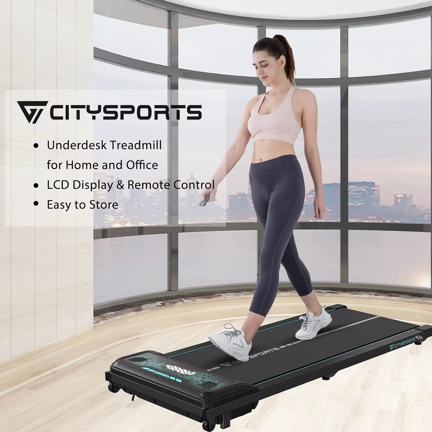 6 Km/H Electric Walking Treadmill - Bluetooth-Enabled Compact Treadmill with LED Display for Home/Office