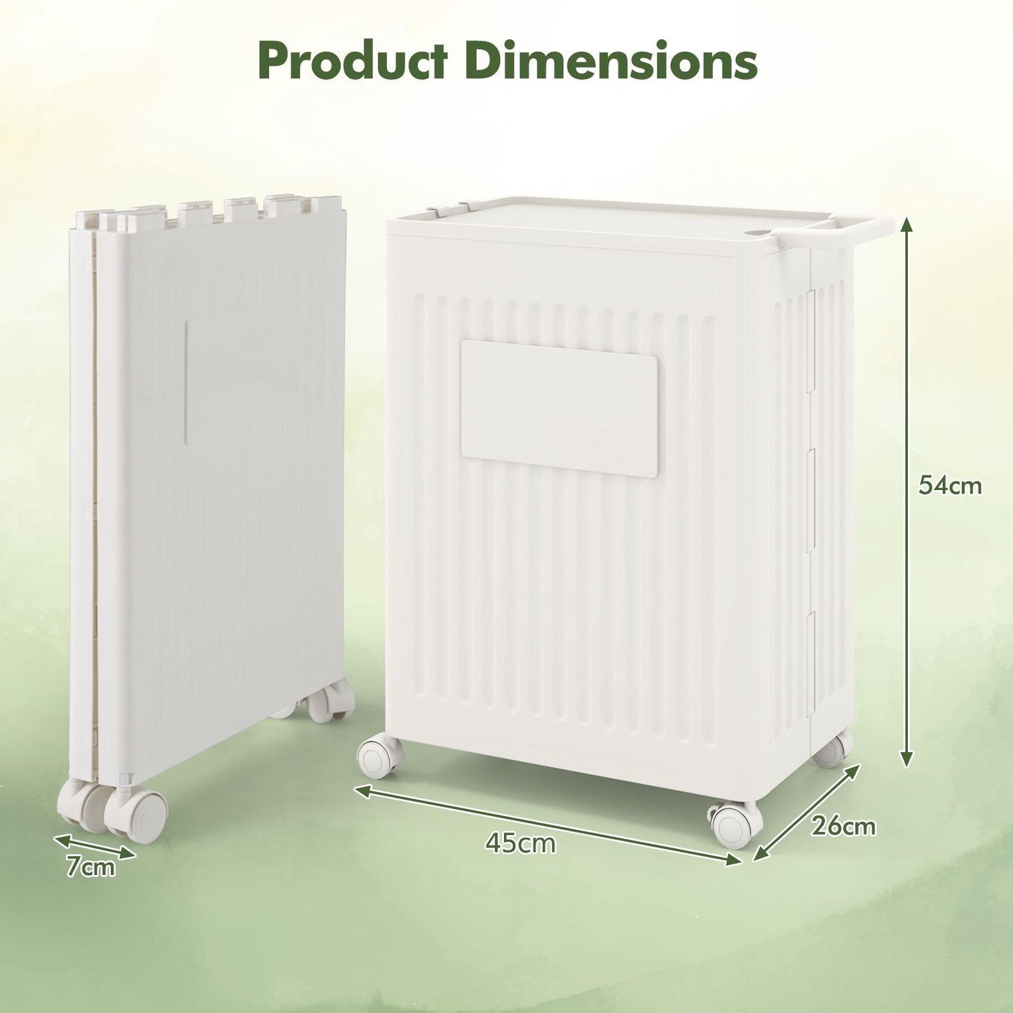 Rolling Yoga Mat Storage Basket Collapsible Laundry Hamper