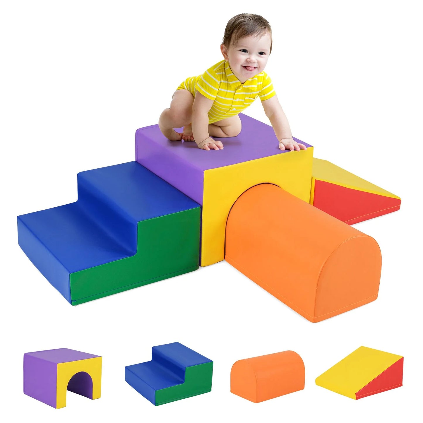 Infant and Toddler Climbing and Crawling Foam Block Play Set