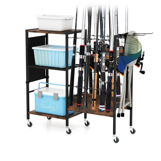 Lockable Universal Wheel Fishing Rod Holder