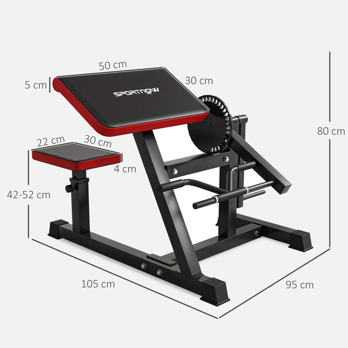 SPORTNOW Adjustable Preacher Curl Bench - Elevate Your Home Workout Game! - All Round Fitness