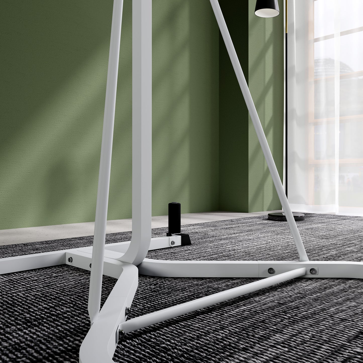 HOMCOM Freestanding Boxing Station with Punch Bag & Speedball – Adjustable Training Frame, Whiteite