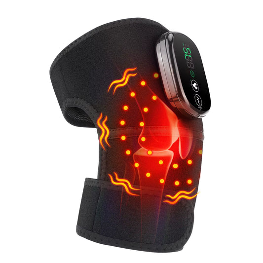 Wireless Electric Knee Brace Vibration Heating Knee Massager Red Light Therapy Hot Compress Knee Pad Shoulder Elbow Pad