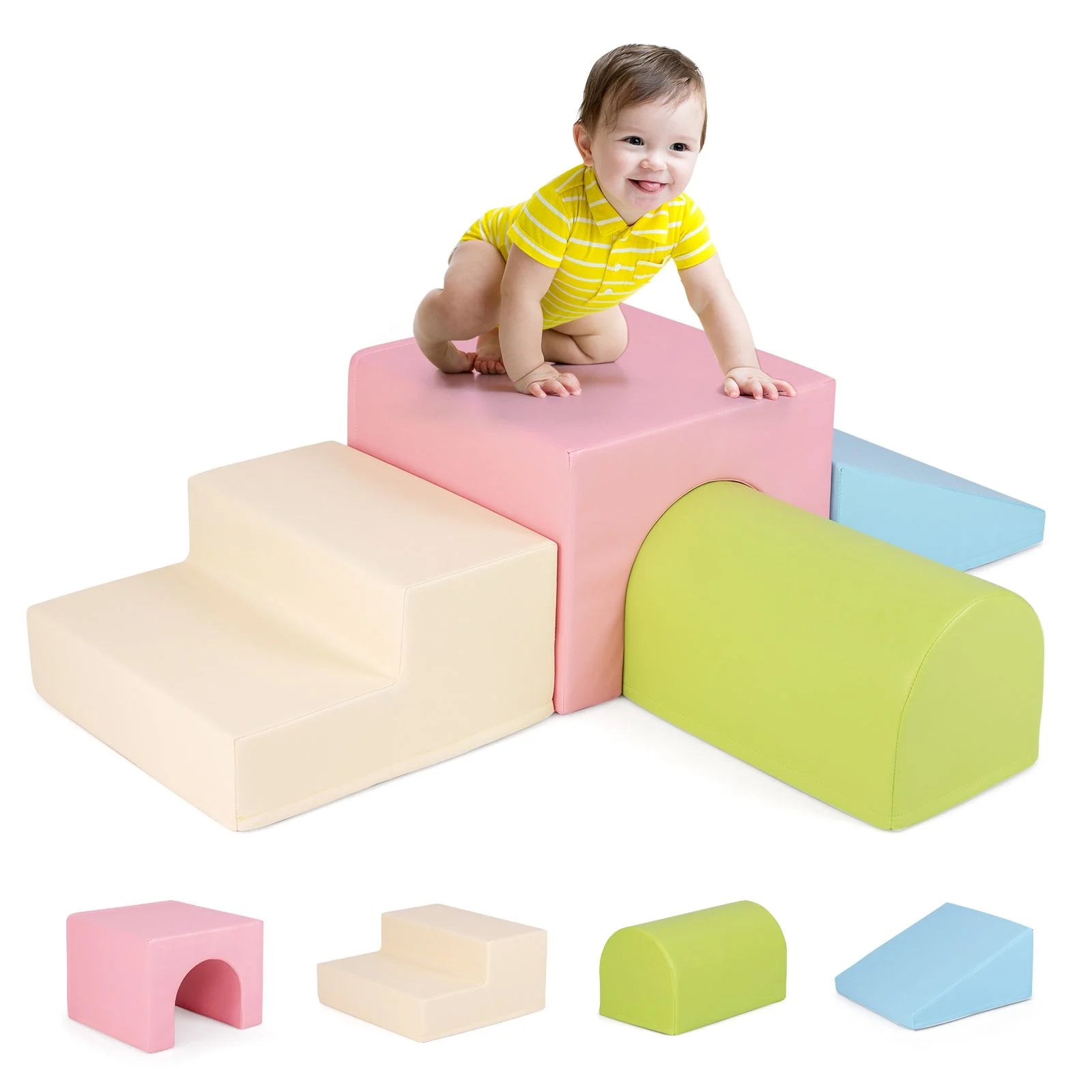 Infant and Toddler Climbing and Crawling Foam Block Play Set