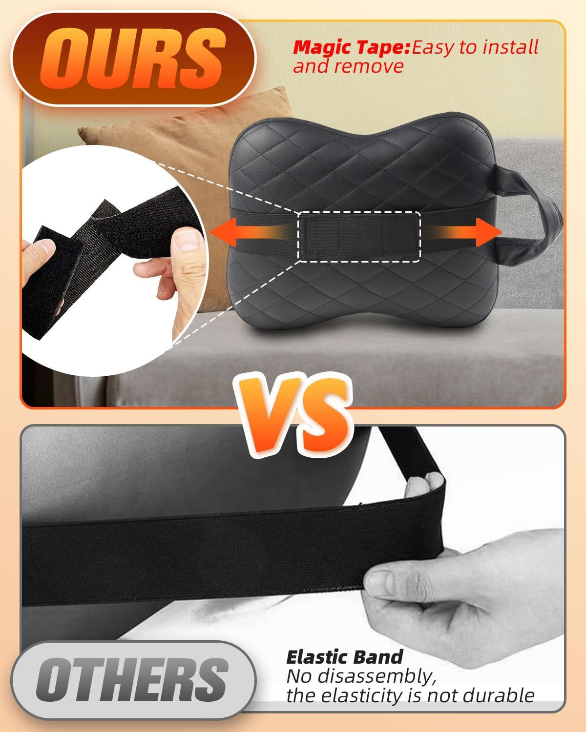 Back & Neck Shiatsu Massager Cushion with Heat – Adjustable 3-Speed Massage Pillow with 2-Way Rotation & Elastic Strap | Relieve Muscle Soreness at Home, Office or in the Car