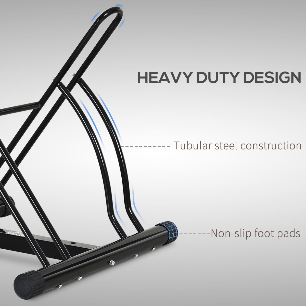 Versatile Reversible Steel Bike Rack with Protective Foot Caps - HOMCOM - All Round Fitness