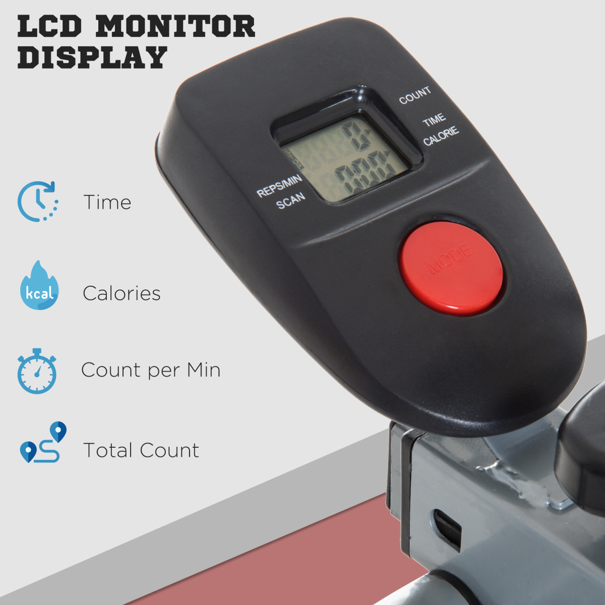 Air Walker Glider Cross Trainer - Total Body Workout & LCD Monitor for Home Gym - All Round Fitness