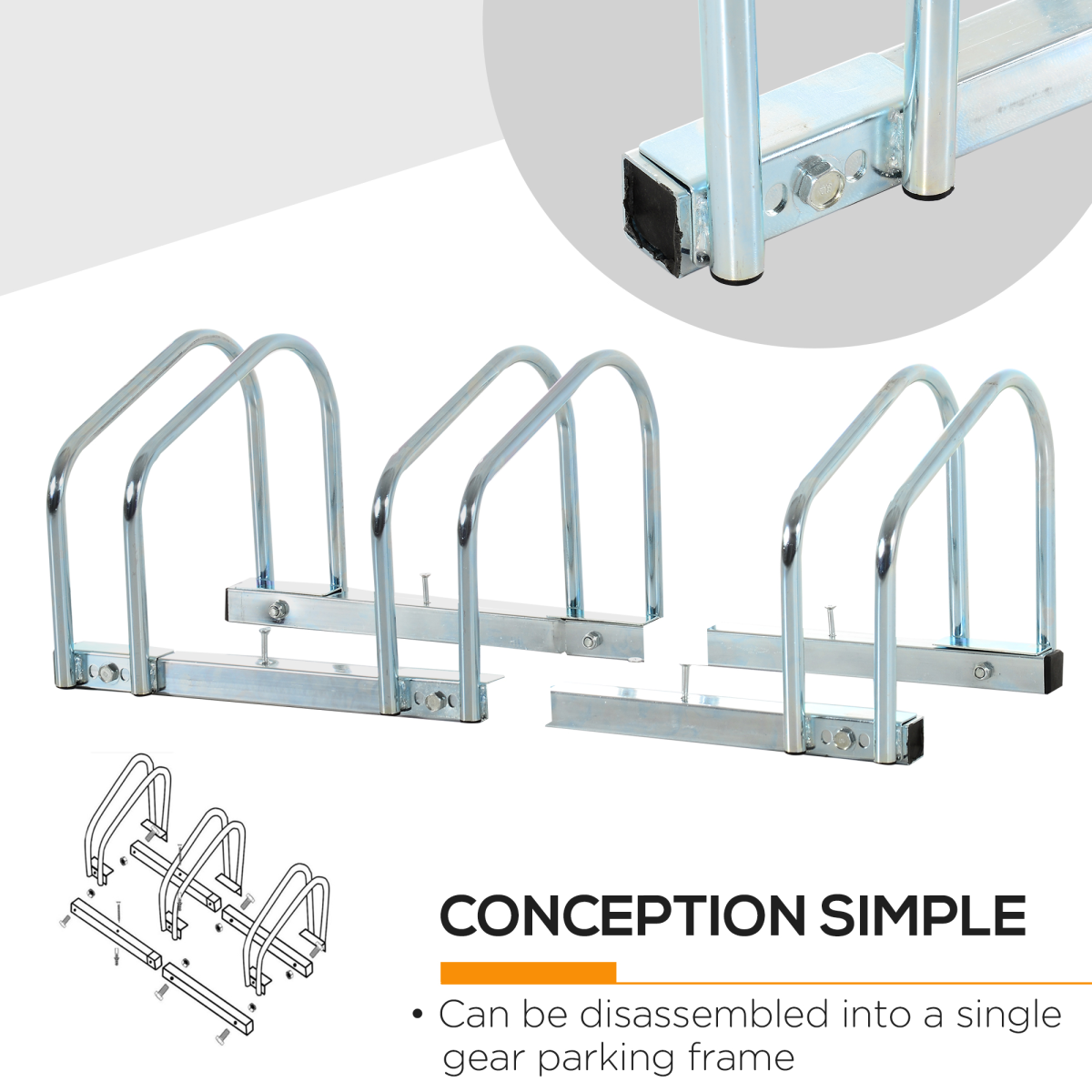Triple Bike Storage Rack - Durable Locking Stand for Sheds & Garages - All Round Fitness