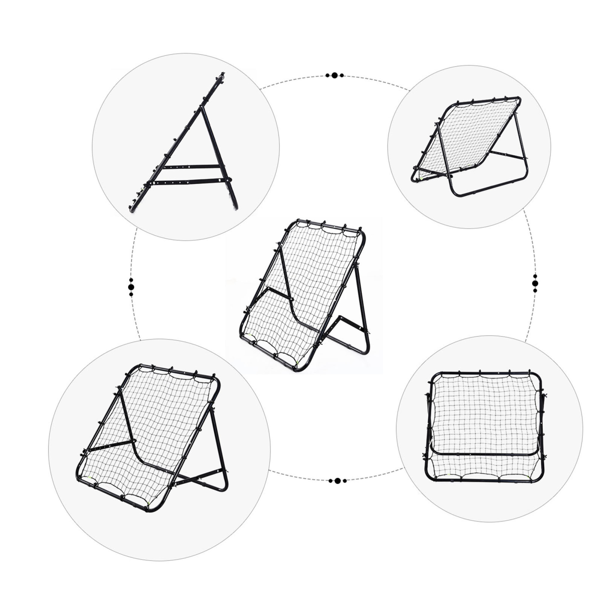 Ultimate Football Rebounder Net: Adjustable Training Aid for All Ages - All Round Fitness