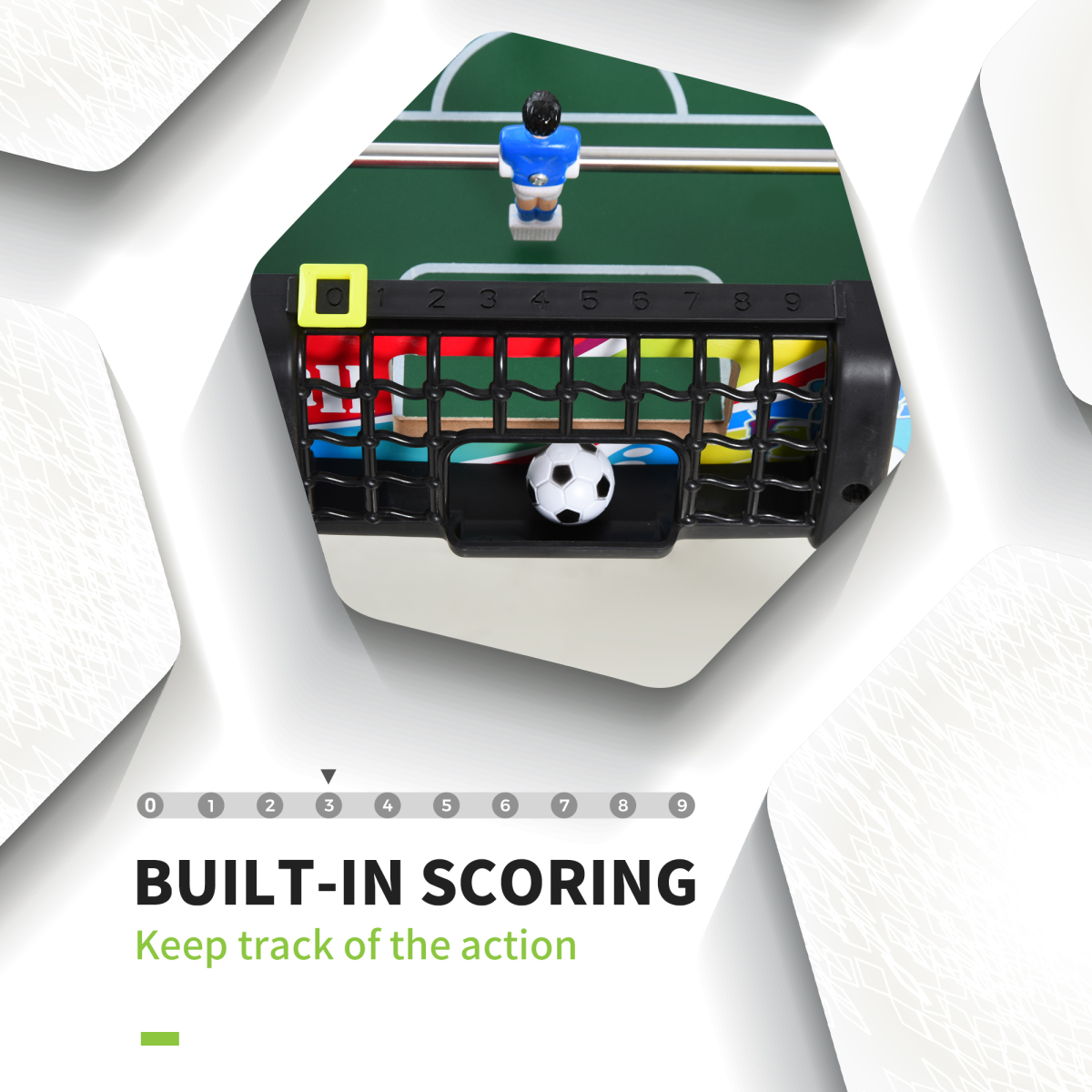 Classic 2.8FT Football Table - Ultimate Pub Game for Home Fun & Competition! - All Round Fitness