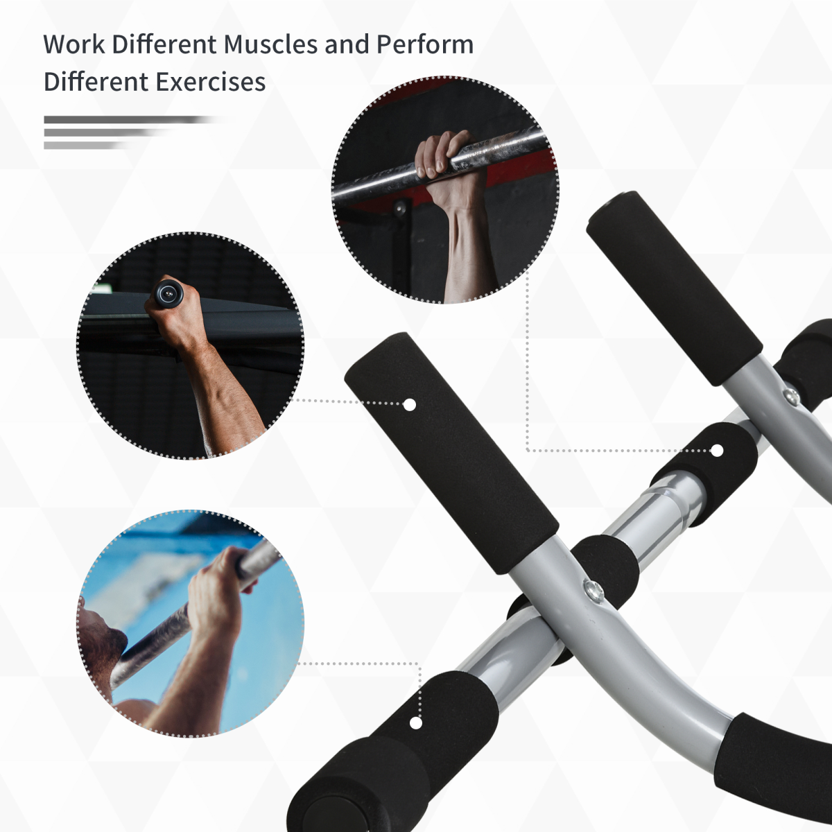 Transform Your Home Gym: HOMCOM Adjustable Door Pull-Up Bar for Total Upper Body - All Round Fitness